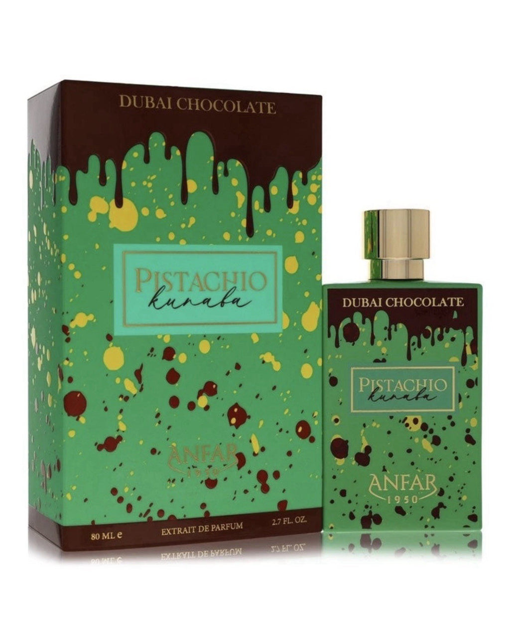 Anfar Dubai Chocolate Pistachio Kunafa for Unisex Extrait de Parfum Spray 2.7 oz