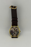 Map Face Unisex Watch With Leather Band