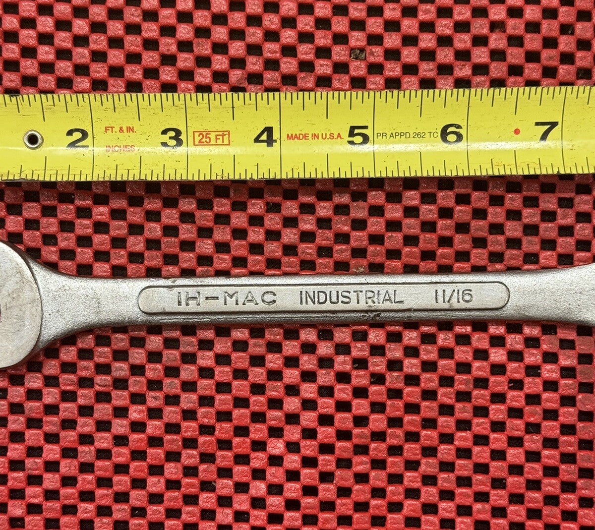 IH-Mac Tools Industrial Combination Wrench 11/16" Inch 12 Point Rare N5