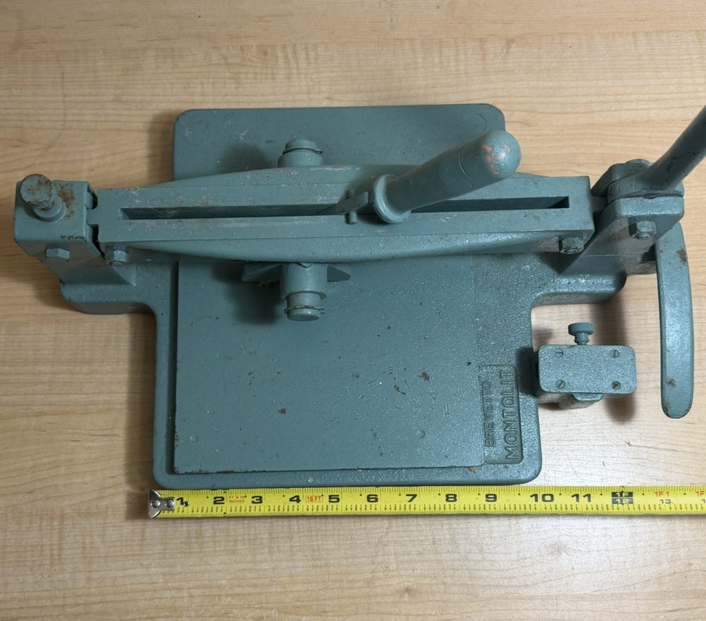 Vintage Brevetti Montolit Italian Manual Tile Cutter W/Original Paint Very Rare