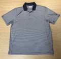 New Grand Slam Performance Men's XL Short Sleeve Polo Shirt Peacoat Blue Striped