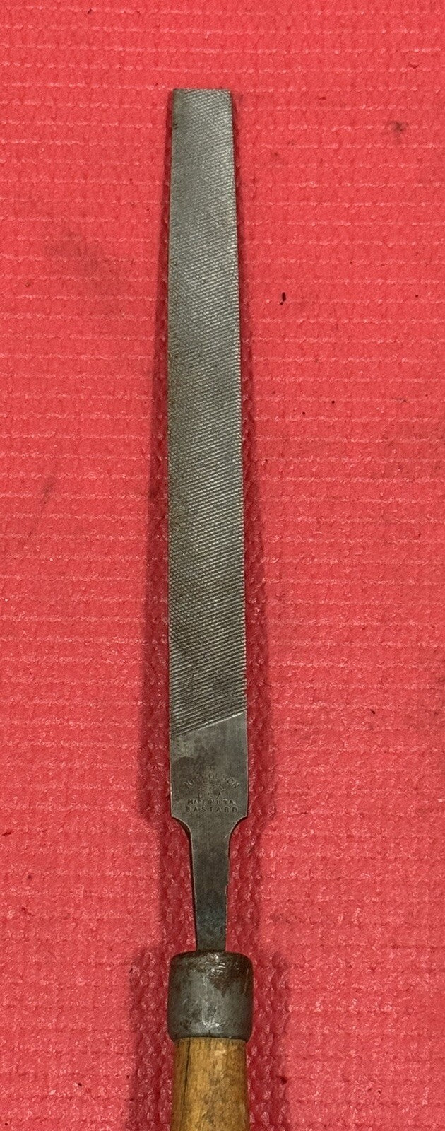 Vintage Nicholson Bastard File 10" W/ Wood Handle Made in USA