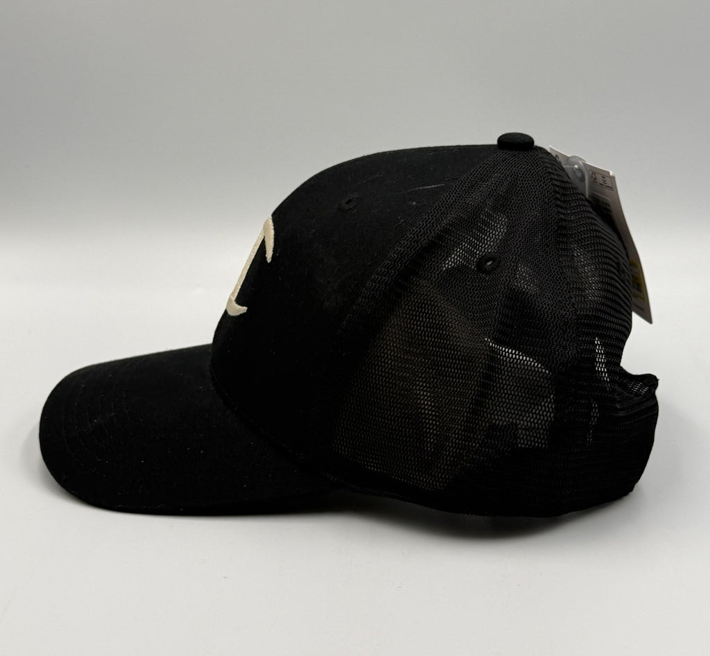 Champion Embroidered Logo Trucker Hat Unisex Black Mesh Snapback Baseball Cap