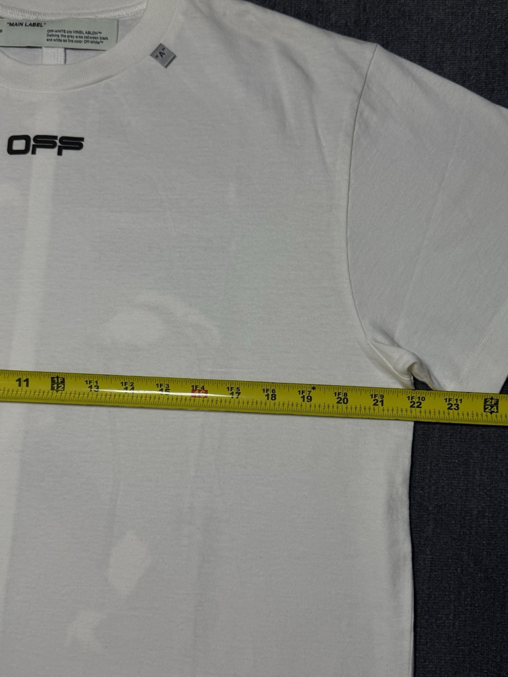 Off-White White Printed Cotton Crew Neck Oversized- XXS TShirt