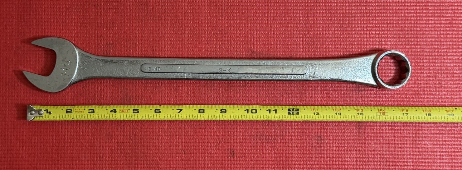 S-K Tools NEW C-40 1-1/4" Combination Wrench 12-point Large Wrench Made In USA