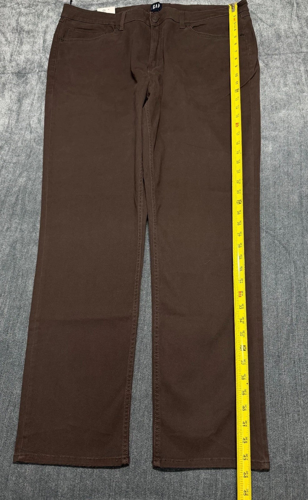 NWT Gap Slim Fit Stretch Twill Pants Men's 40x32 Brown Zip-Fly Classic 5-Pockets