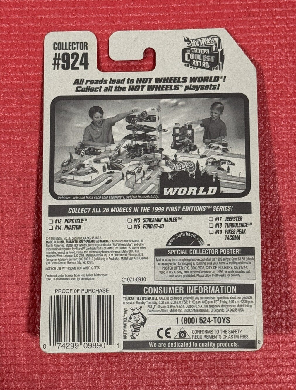 NEW 1999 Hot Wheels First Editions 19/26 Pikes Peak Tacoma #924