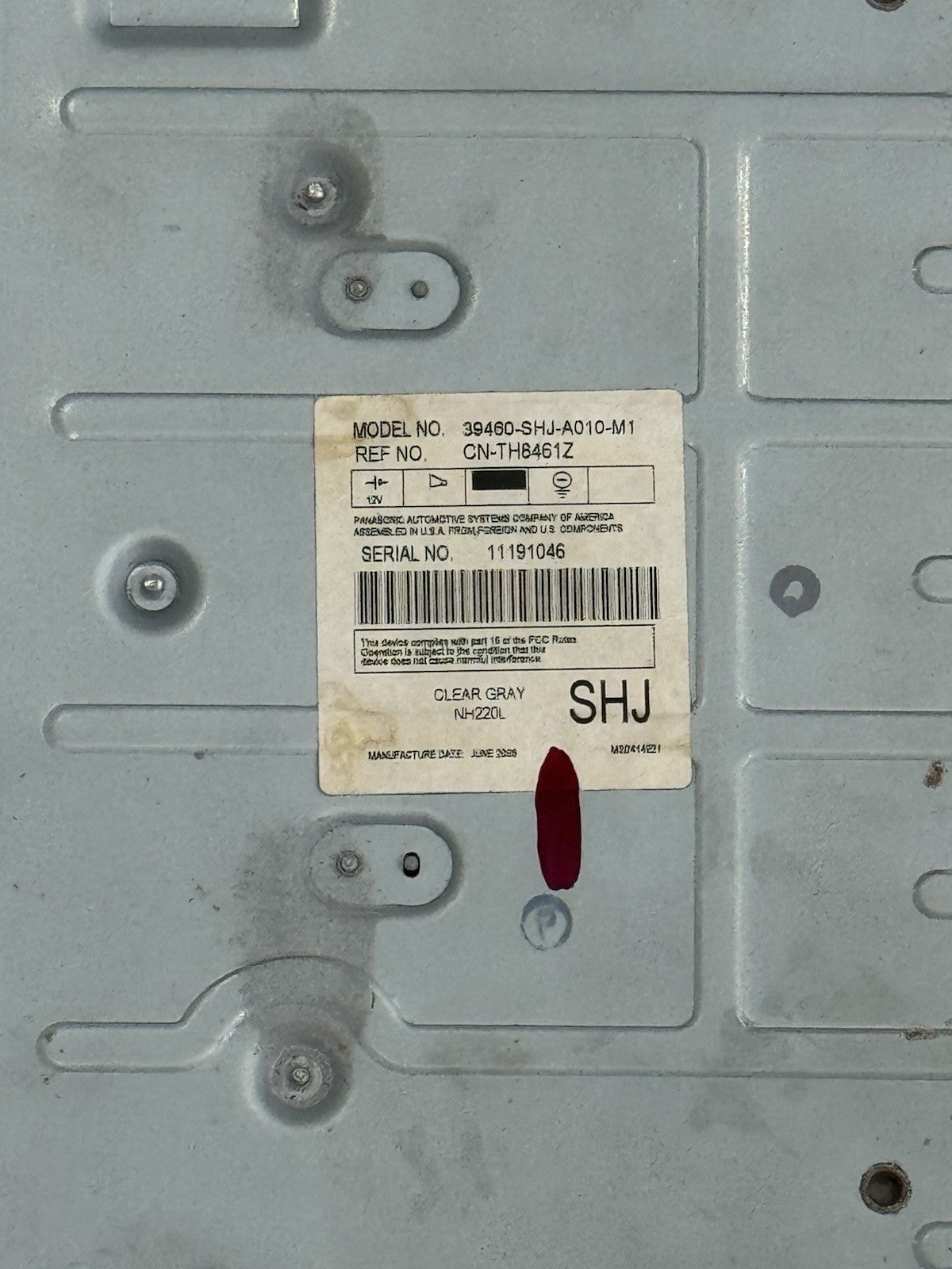 05-10 Honda Odyssey Roof Entertainment DVD Display Screen OEM 39460-SHJ-A110-M1