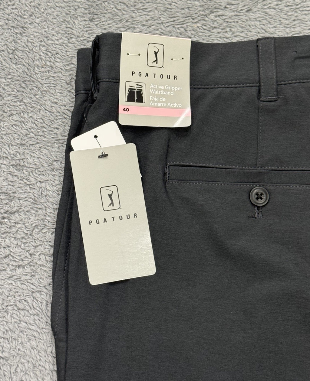 PGA Tour Men's Golf Shorts Active Gripper Waistband UPF 50 Gray Size 40 NEW