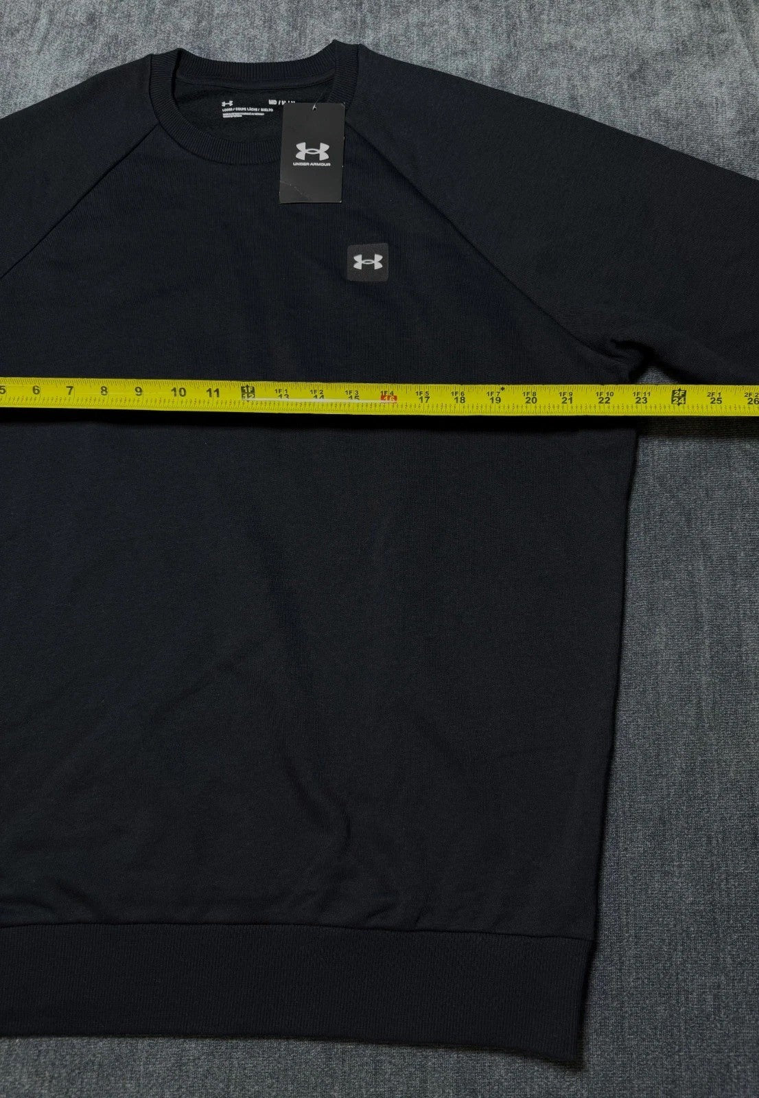 NWT Under Armour Rival Fleece Crew Sweatshirt Men's Medium Black Casual Pullover