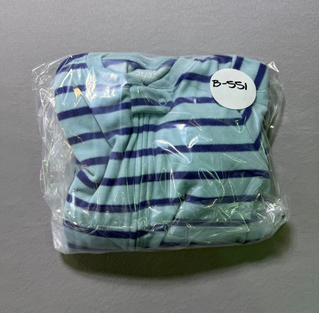 NWT Carter's Fleece Footie Pajama Baby & Toddler Boys 3T Blue Lion Long Sleeve
