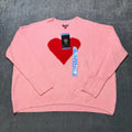 NWT Vince Camuto Valentine's Sweater Women's Large Pink Long Sleeve Pullover