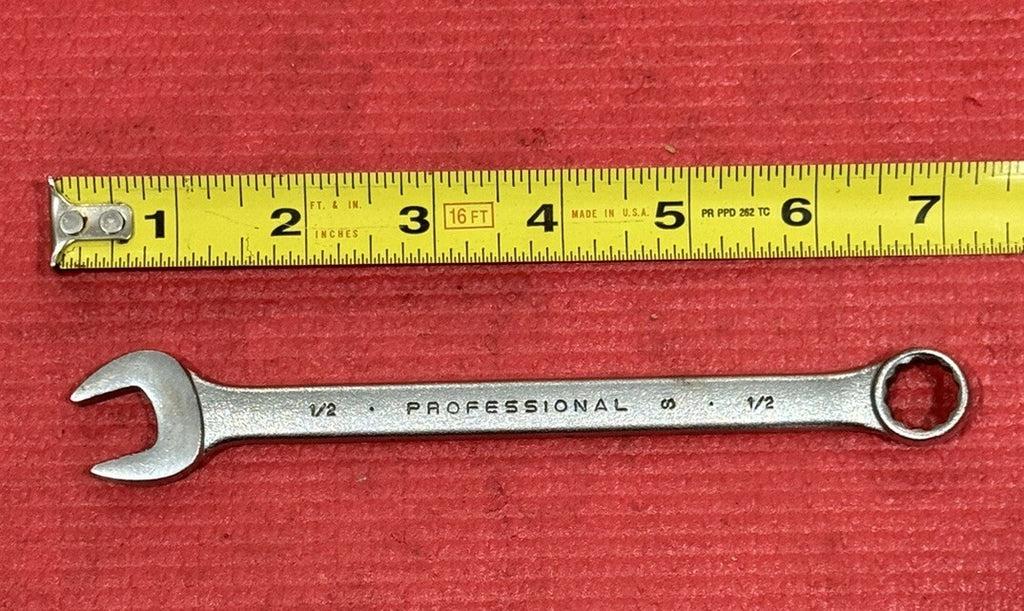 Vintage PROTO Professional Tools 1216, SAE 1/2" Combination Wrench 12PT USA