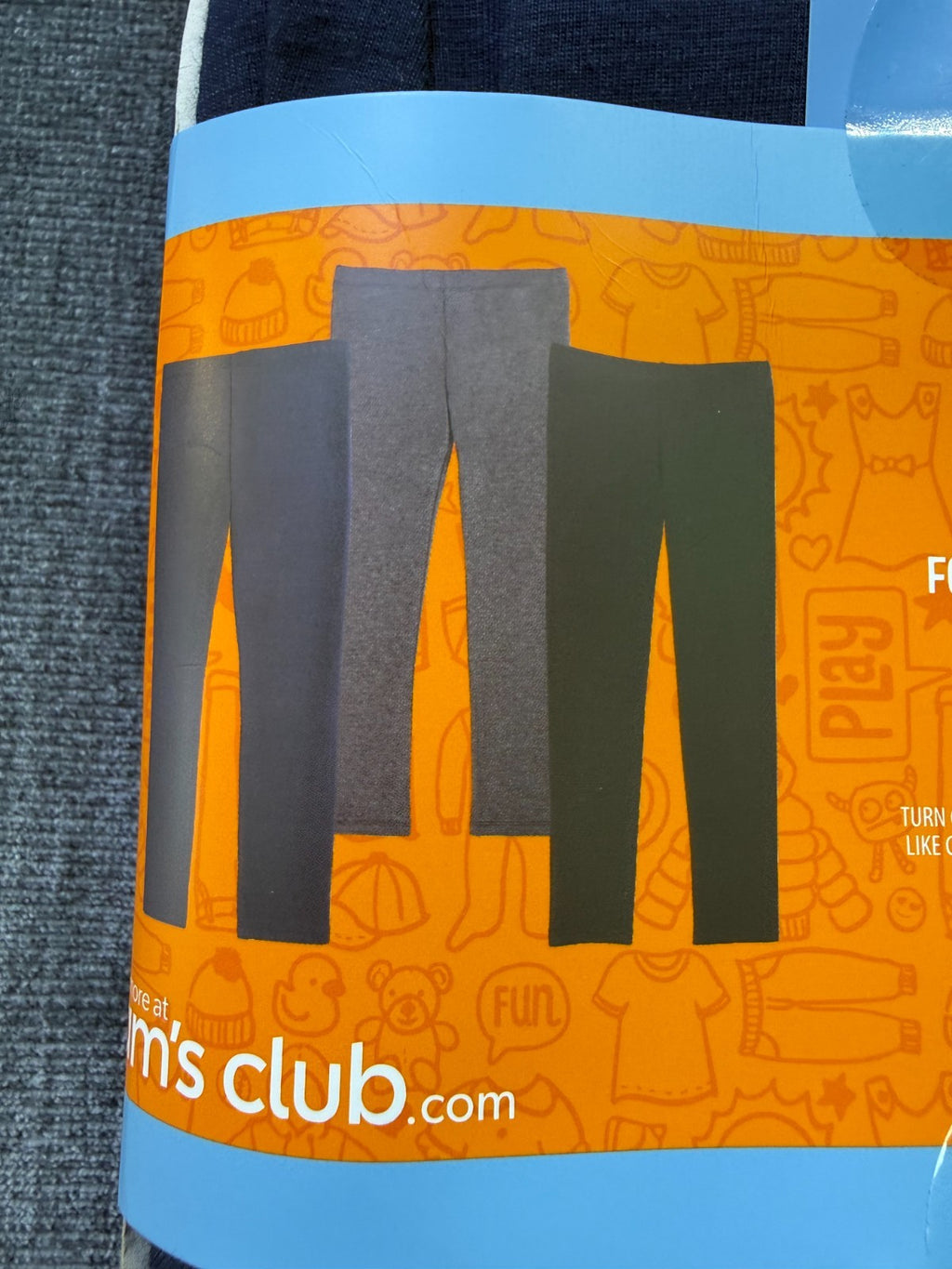 NWT Member's Mark My Favorite Leggings Girls 6/6X Multicolor Preppy - 3-Pack