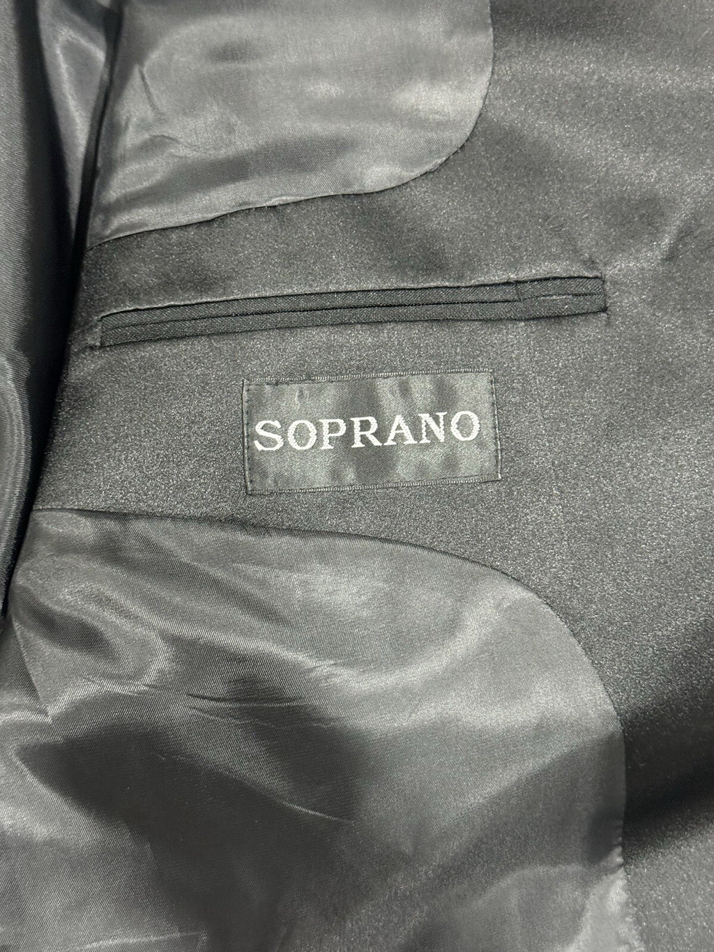 NEW Soprano Men's Size 42S Black Sports Coat Blazer Suit Jacket 3 Button