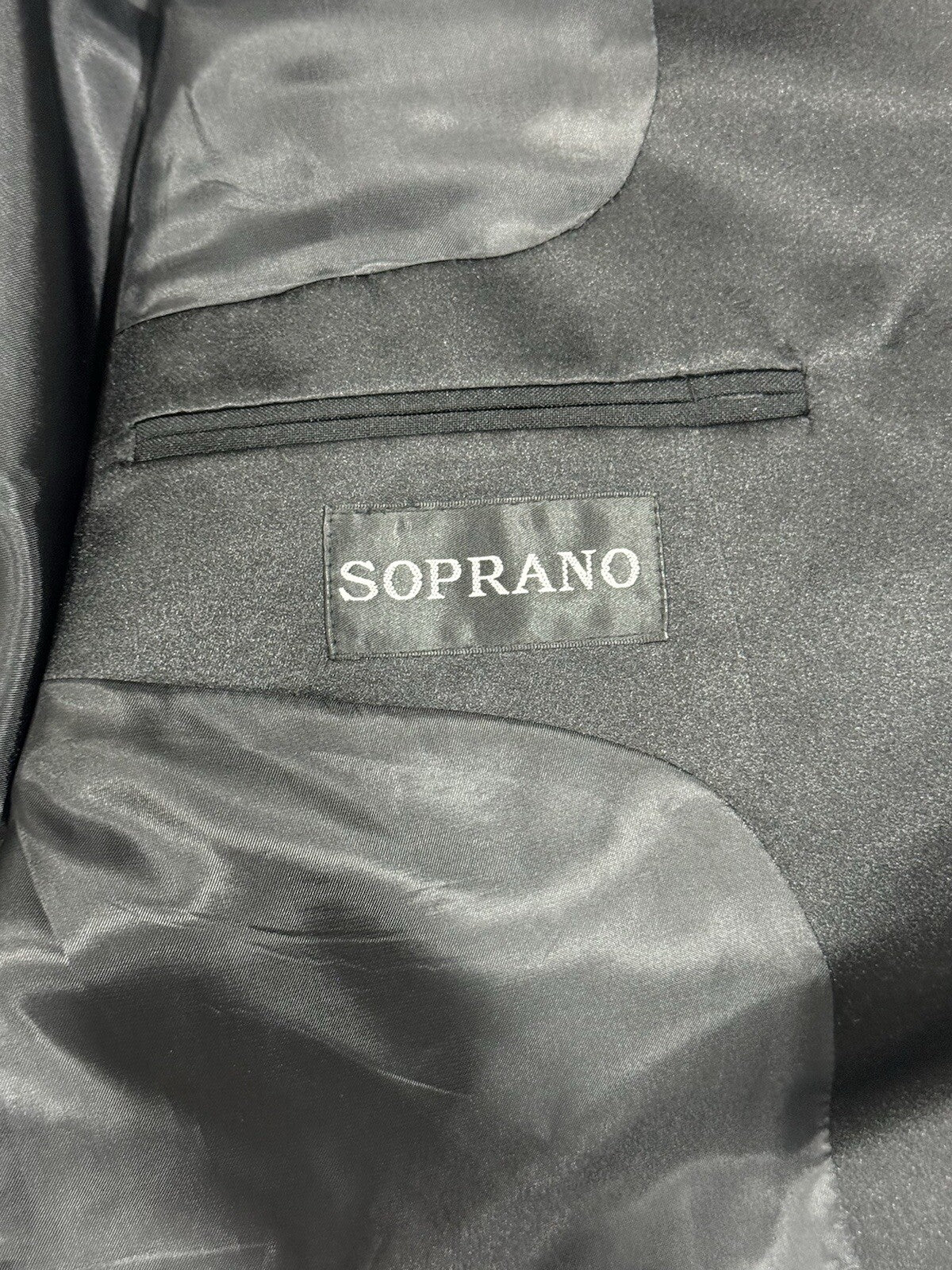 NEW Soprano Men's Size 42S Black Sports Coat Blazer Suit Jacket 3 Button