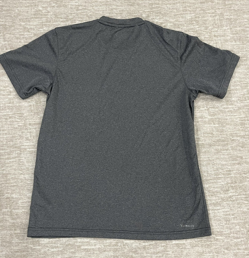 Adidas Climalite Grey Dry Fit Short Sleeve Shirt, Men’s T-shirt Small (S)