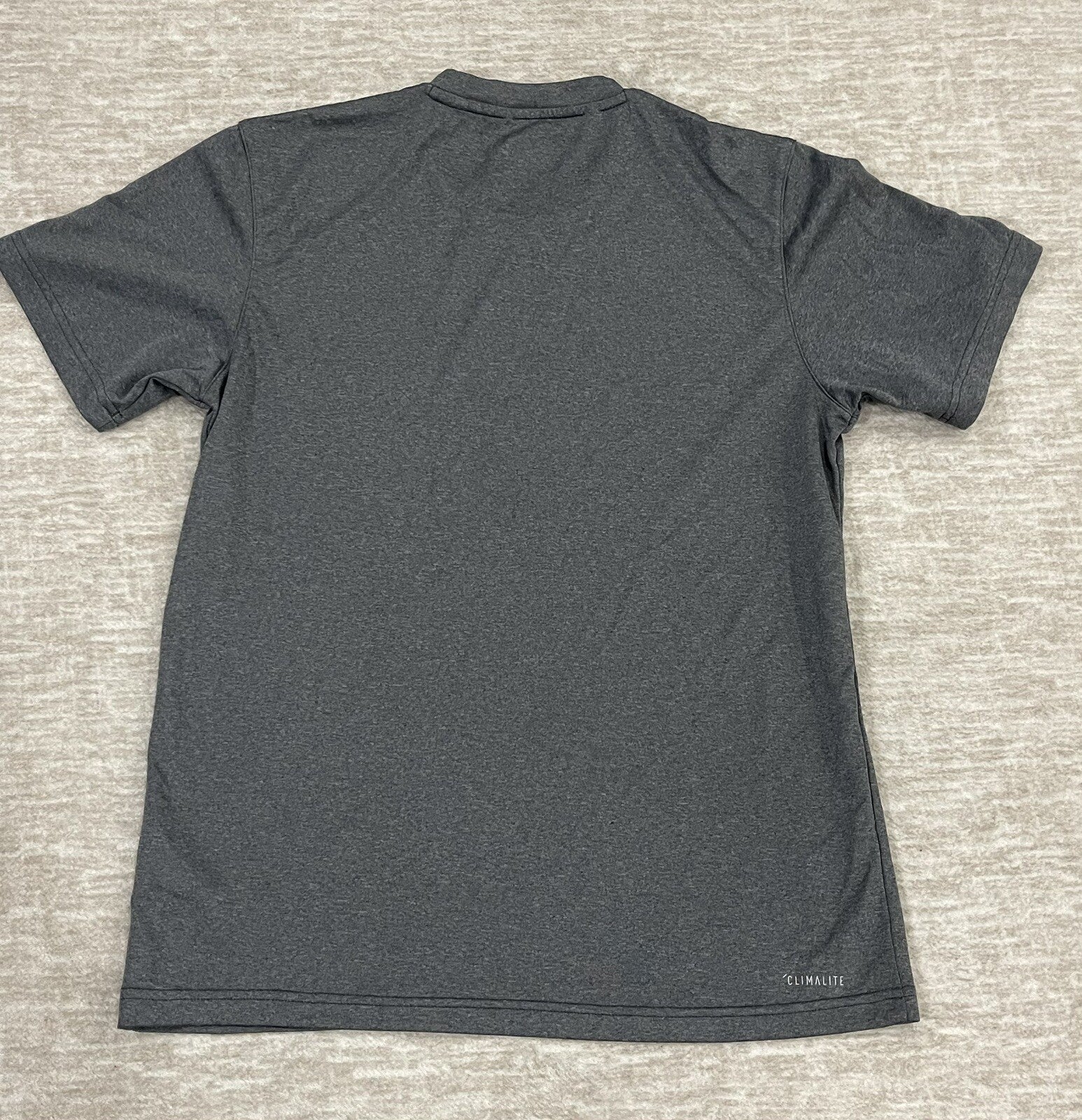 Adidas Climalite Grey Dry Fit Short Sleeve Shirt, Men’s T-shirt Small (S)