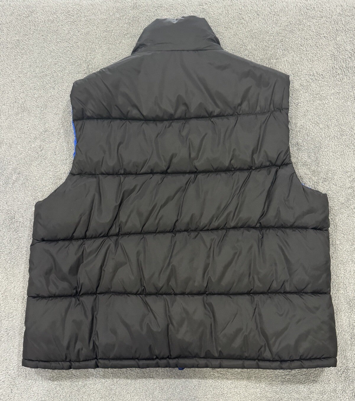 Athletic Works Men’s Size XL Puffer Vest Reversible Black & Blue W/ Pockets