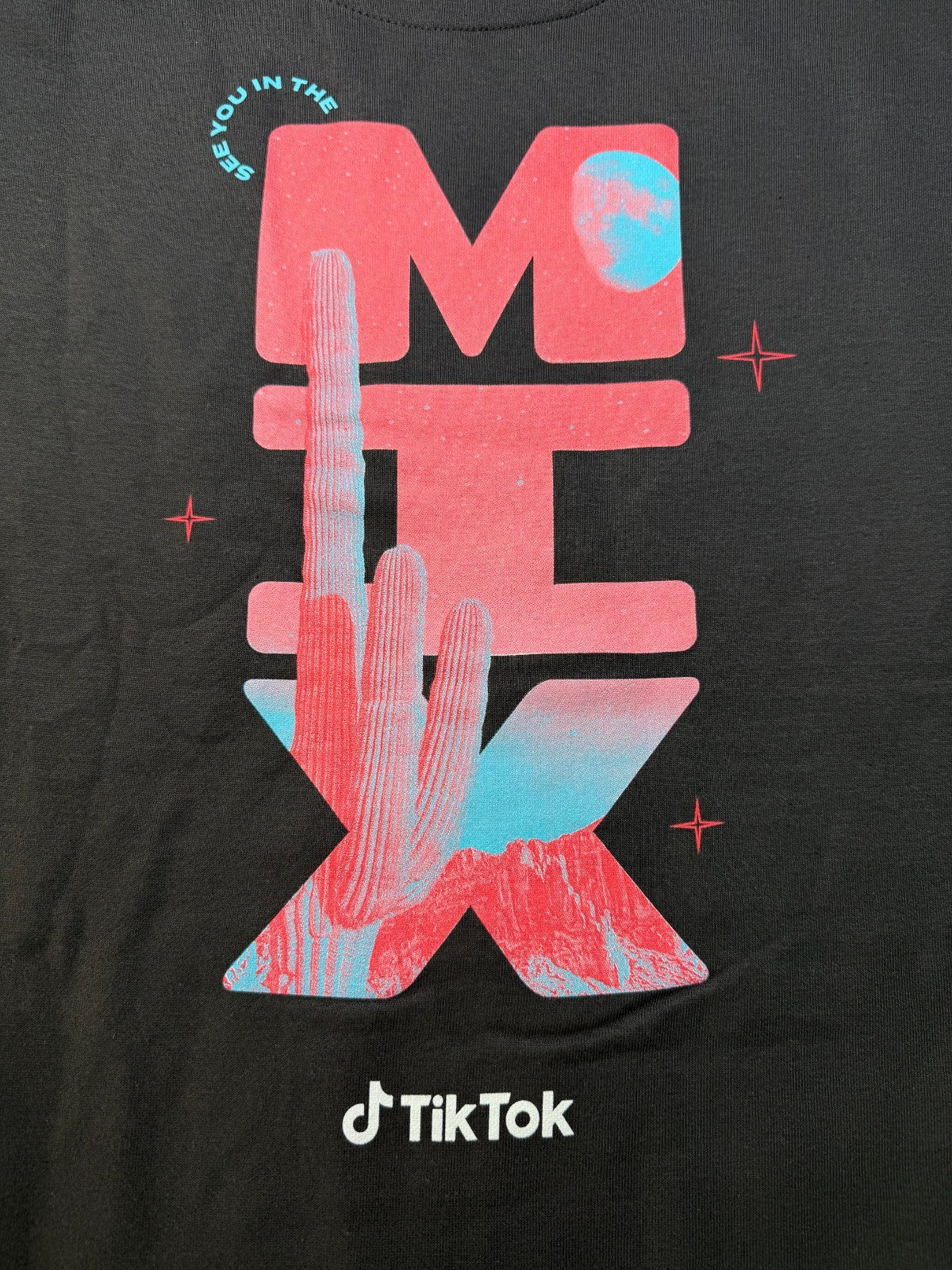 NWT TikTok See You In The Mix T-Shirt Men's XL Black Graphic Print Short Sleeve