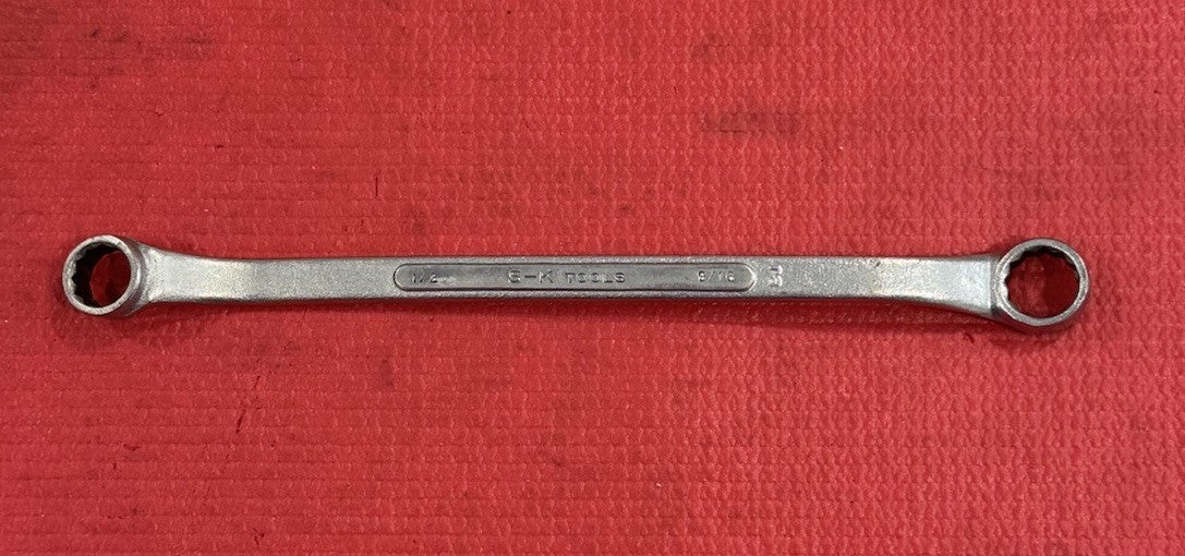 S-K Tools B-1618 1/2" x 9/16" 12 Pt Double Box End Wrench Offset Made In USA Sk