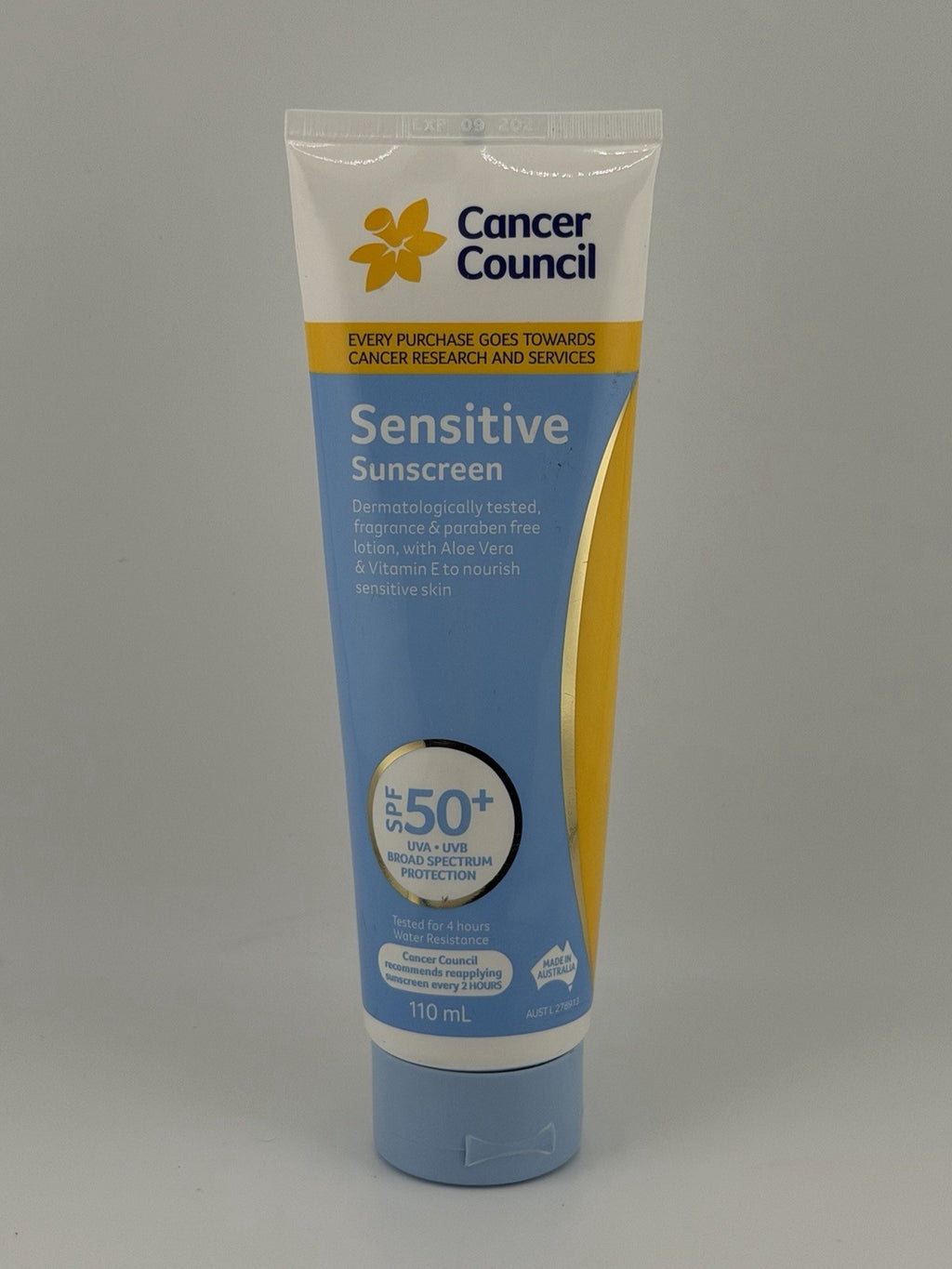 Cancer Council SPF 50+ Sensitive 110ml Tube