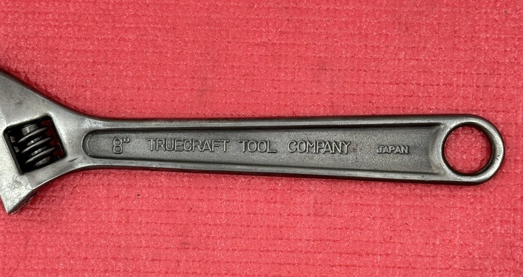 Vintage Truecraft Tool Co 8" Adjustable Wrench 0-20 Crescent Wrench Japan