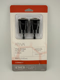 NEW Ativa 833-505 Double Shielded 3.05m PC 15-Pin 10ft VGA SVGA Monitor Cable