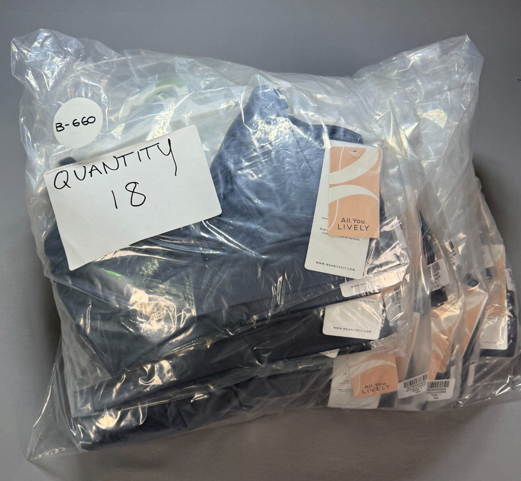 NWT All.You.LIVELY the Busty Stripe Mesh Bralette Bra Women's 1 Gray - Set of 2