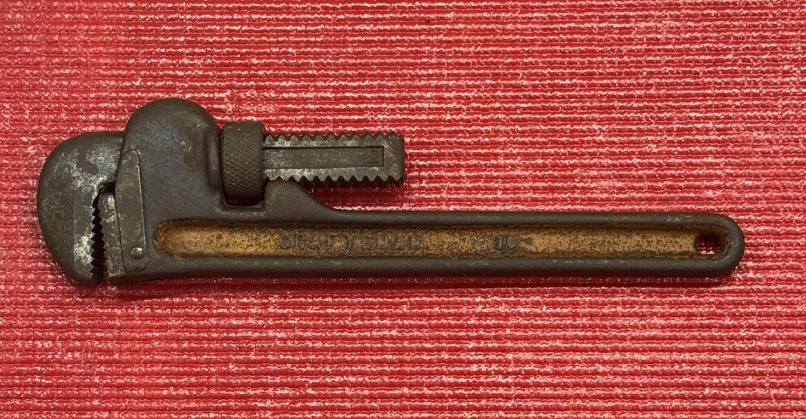 Vintage 1950's Craftsman 10" Pipe Wrench AS Guaranteed Made in USA N3