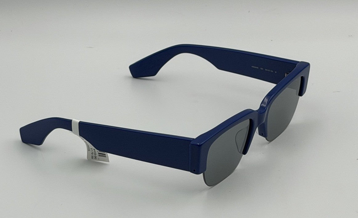 Alexander McQueen 76000236 Blue Rectangular Sunglasses Bold Logo Unisex Italy