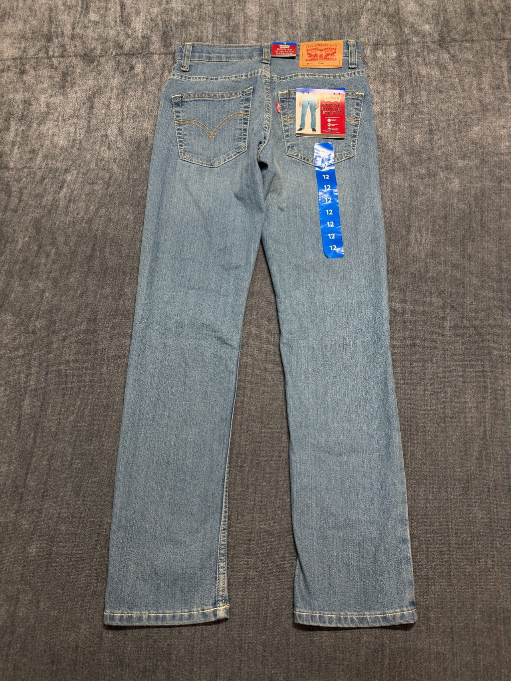 NWT Levi's 511 Slim Flex Stretch Jeans Boys 12 West Lake Comfort Stretch Pockets
