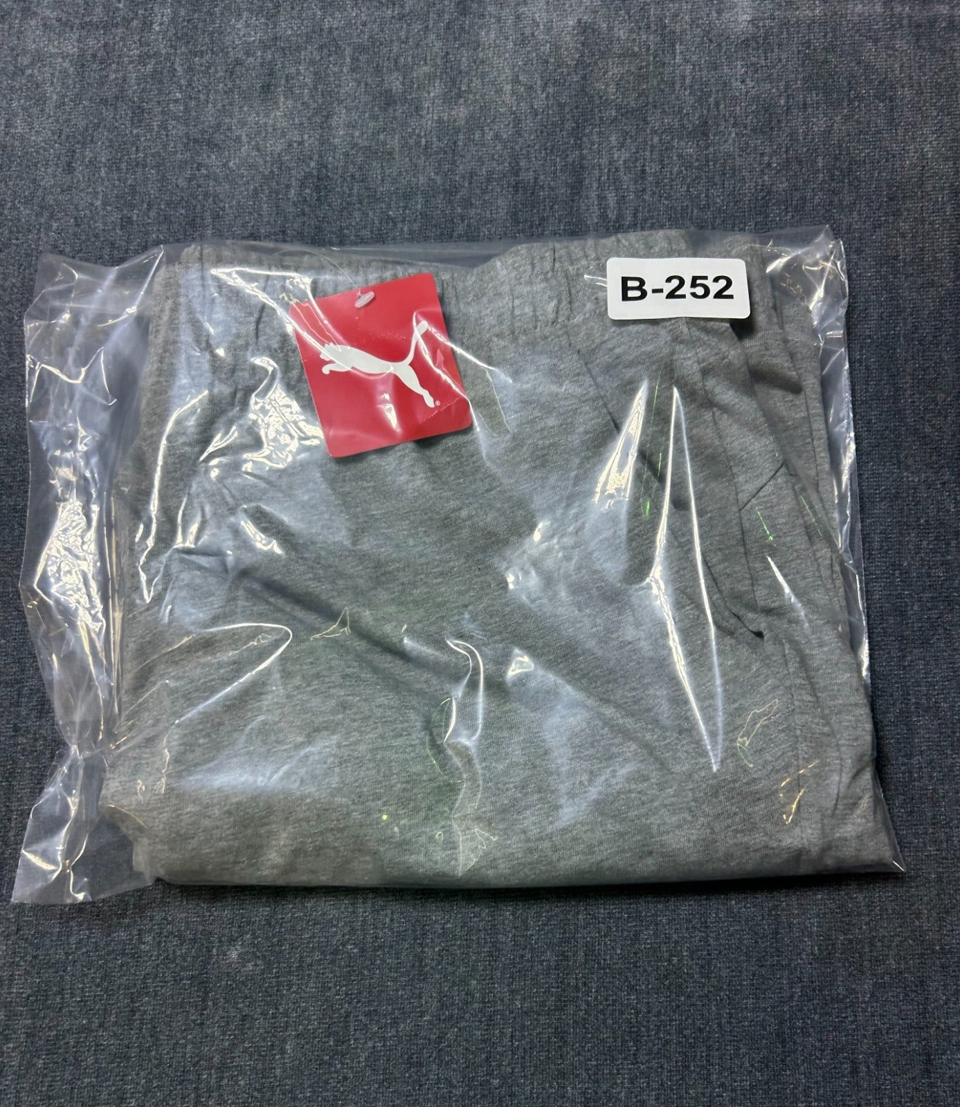 NWT Puma ESS Jersey Shorts Men's 2XL Gray Elastic Waist Drawstring Lightweight