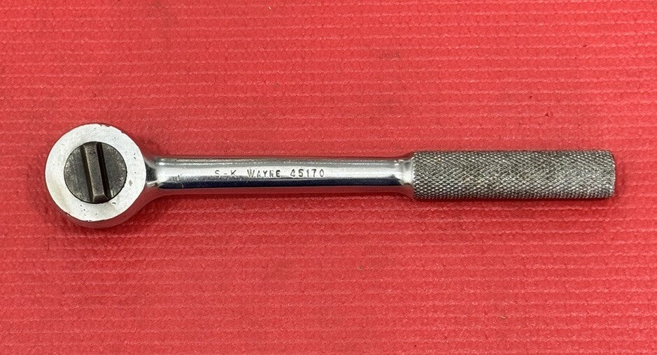 Vintage S-K Wayne 45170 3/8" Drive Ratchet Knurled Handle Made In USA