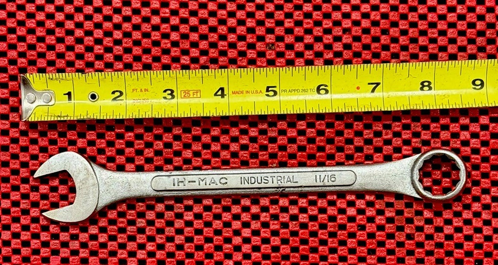 IH-Mac Tools Industrial Combination Wrench 11/16" Inch 12 Point Rare N5