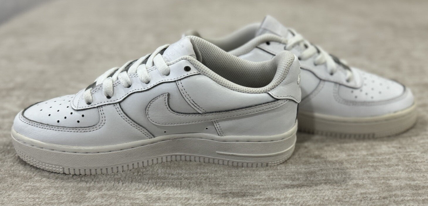 NIKE Air Force 1 Low GS Triple White Shoes DH2920-111 Kids Size 5.5Y