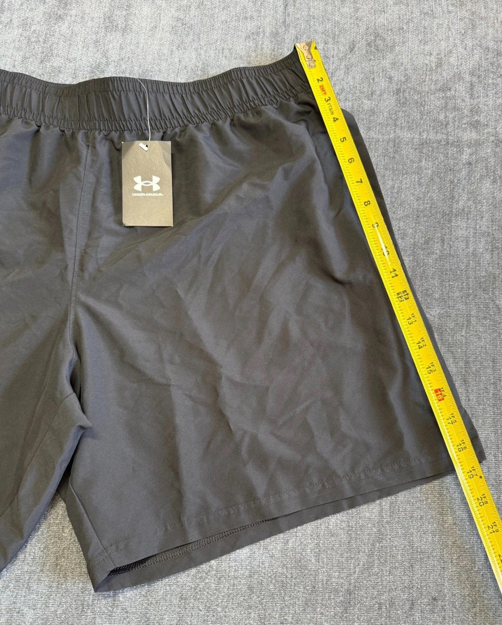 NWT Under Armour UA Tech Woven Wordmark Shorts Men 2XL Black Stretch Lightweight