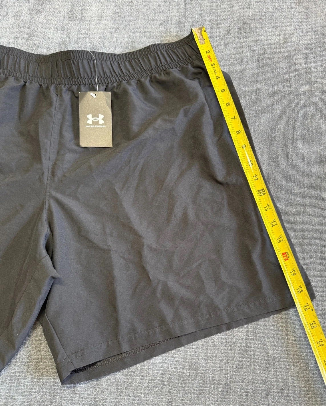 NWT Under Armour UA Tech Woven Wordmark Shorts Men 2XL Black Stretch Lightweight