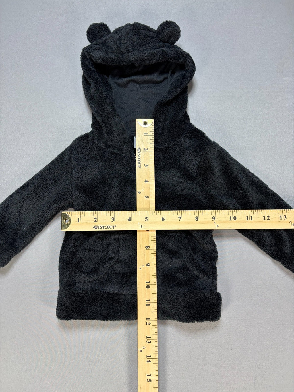 NWT Carter's Fleece Hooded Jacket Toddler Baby 9 Months Black Full-Zip Winter