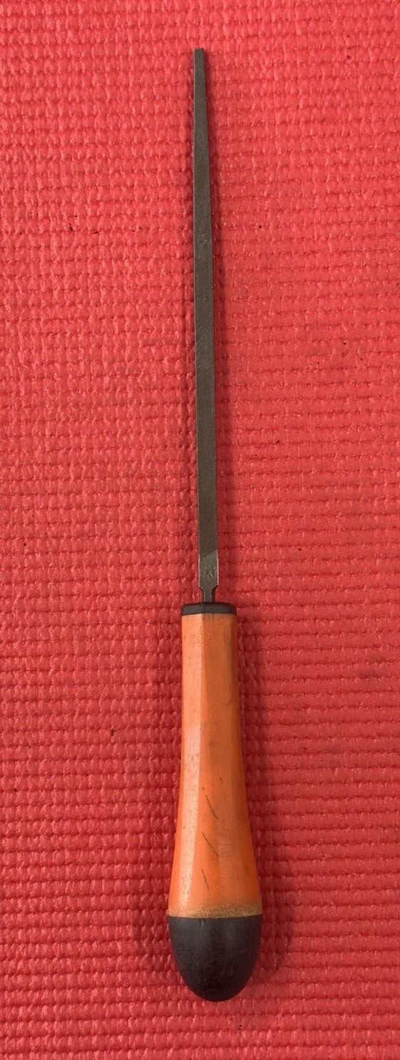 Vintage Nicholson 6" Slim Taper File With Handle Made In USA
