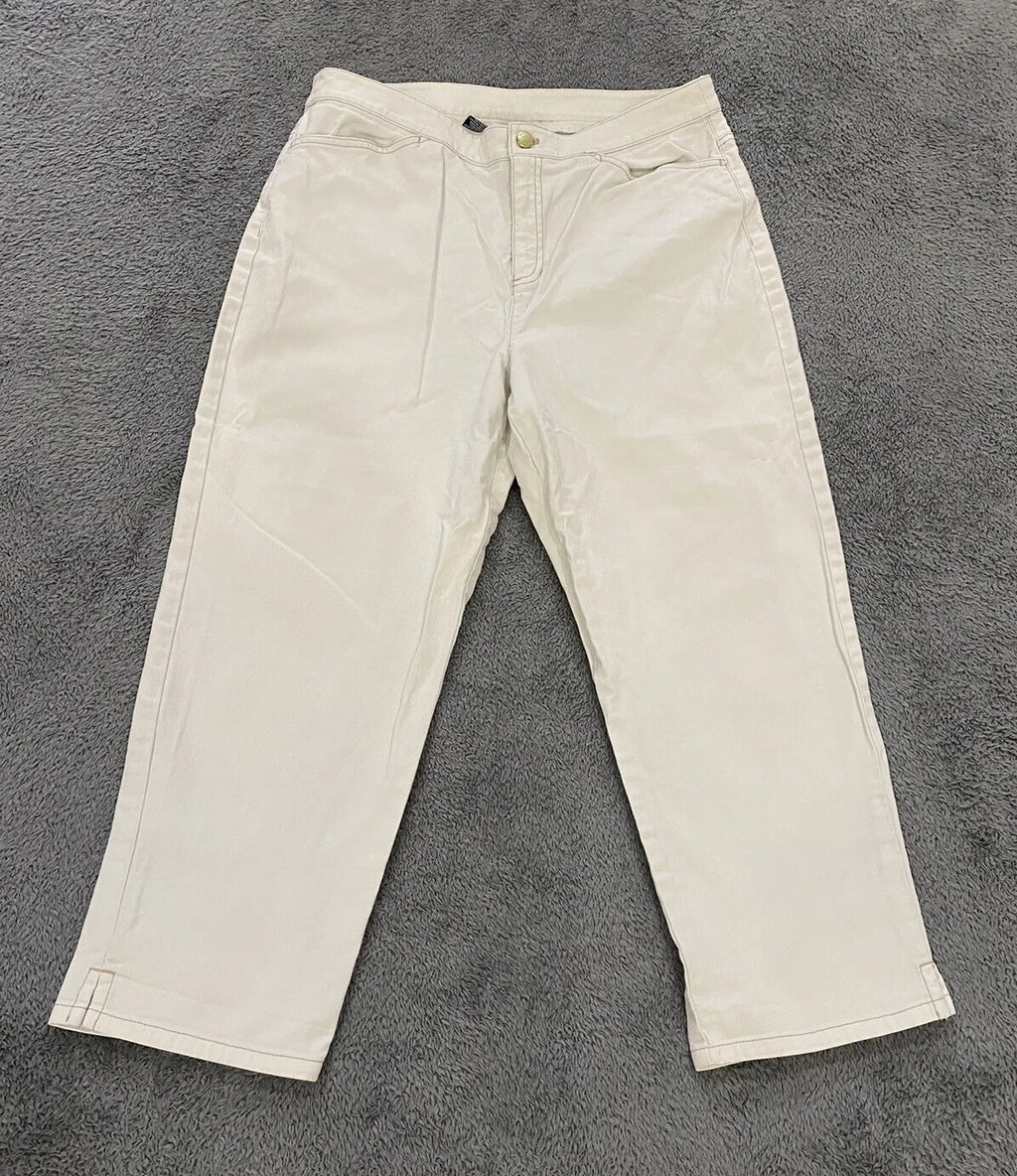 Jones New York Signature Womens Size 12 White Regular Denim Jeans