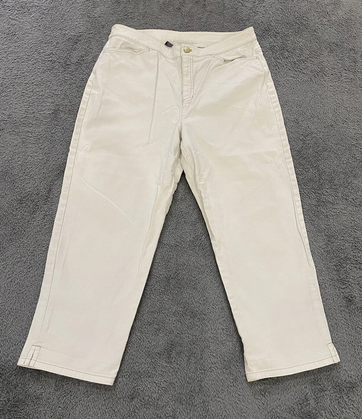 Jones New York Signature Womens Size 12 White Regular Denim Jeans