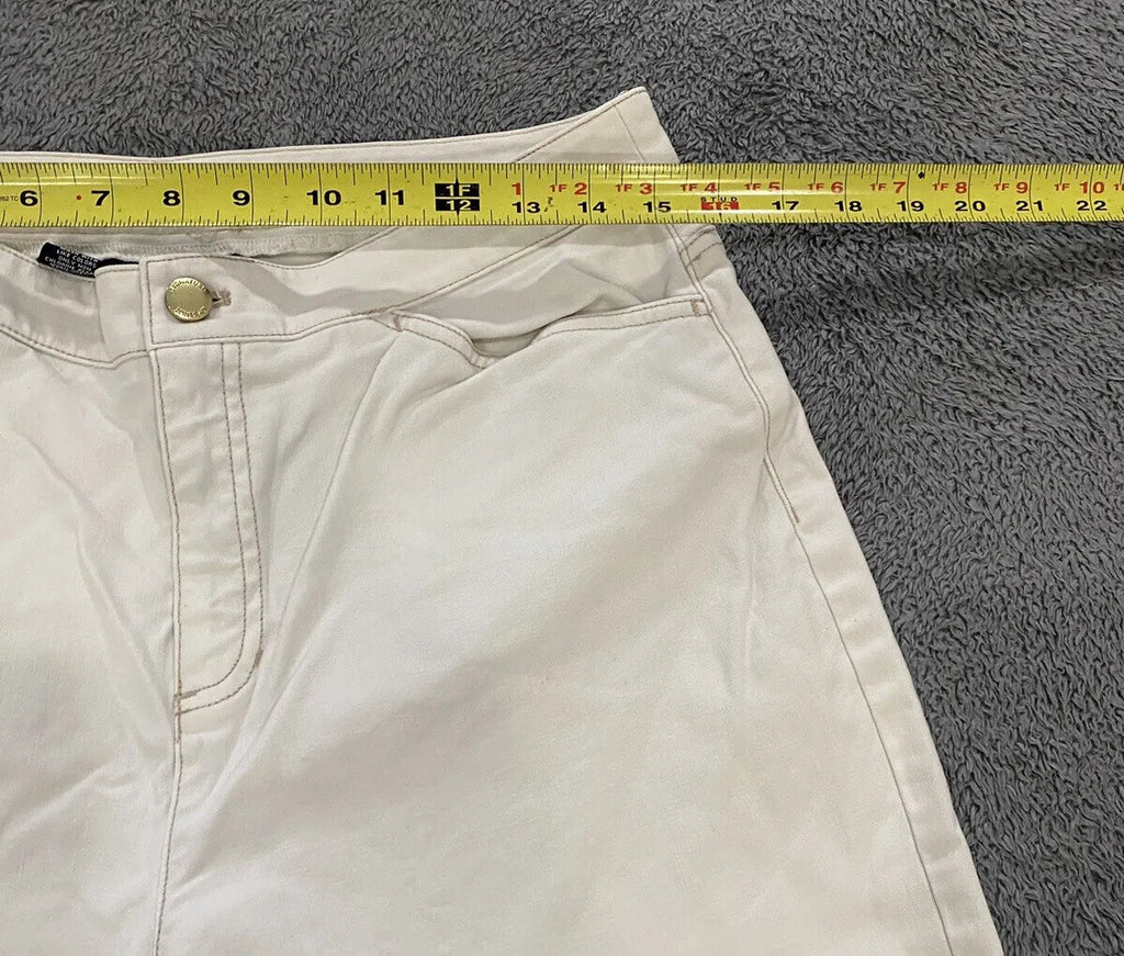 Jones New York Signature Womens Size 12 White Regular Denim Jeans
