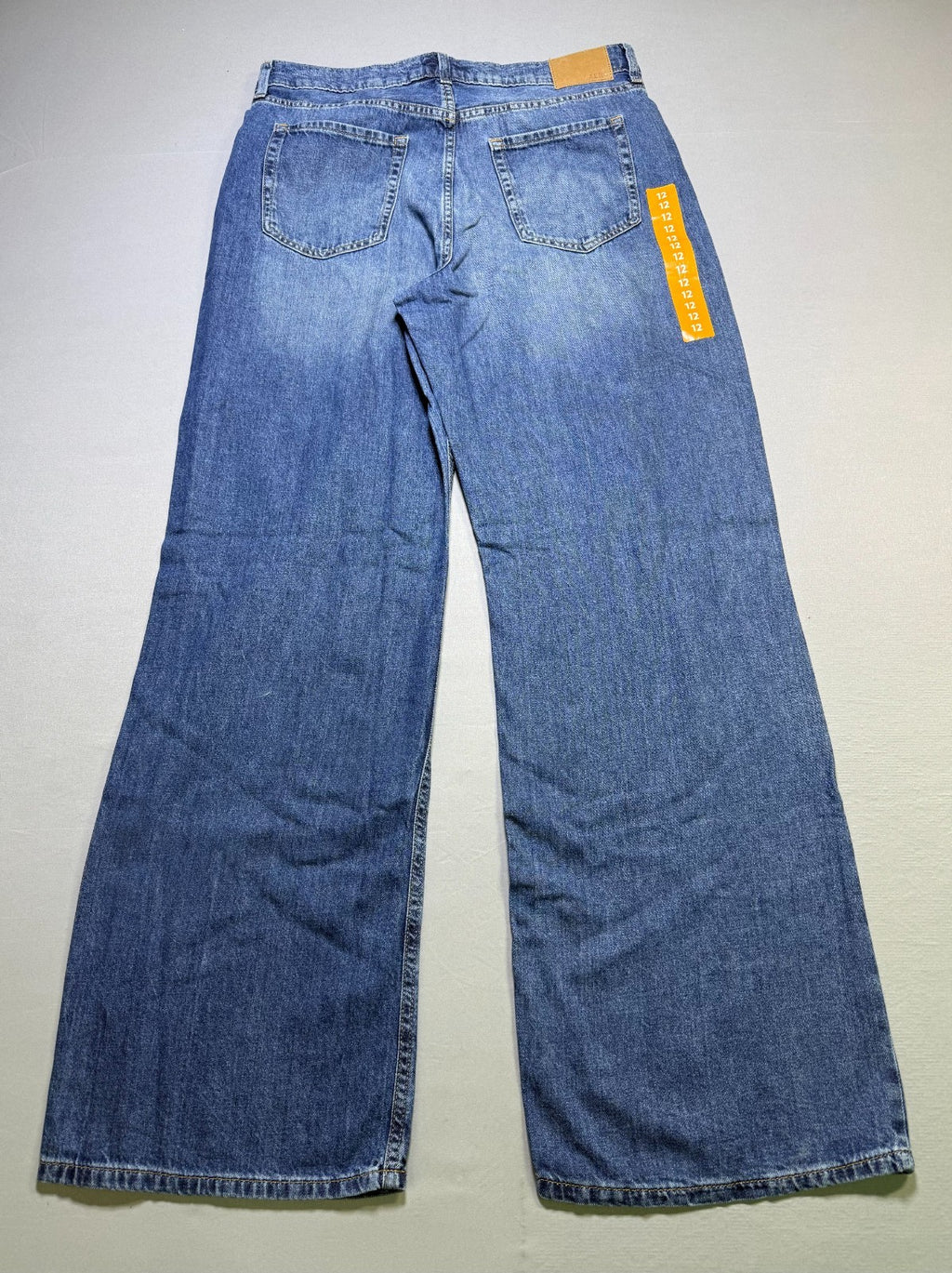 NWT Aeropostale High Rise Wide Leg Jeans Women 12 Blue Denim Medium Wash Zip Fly