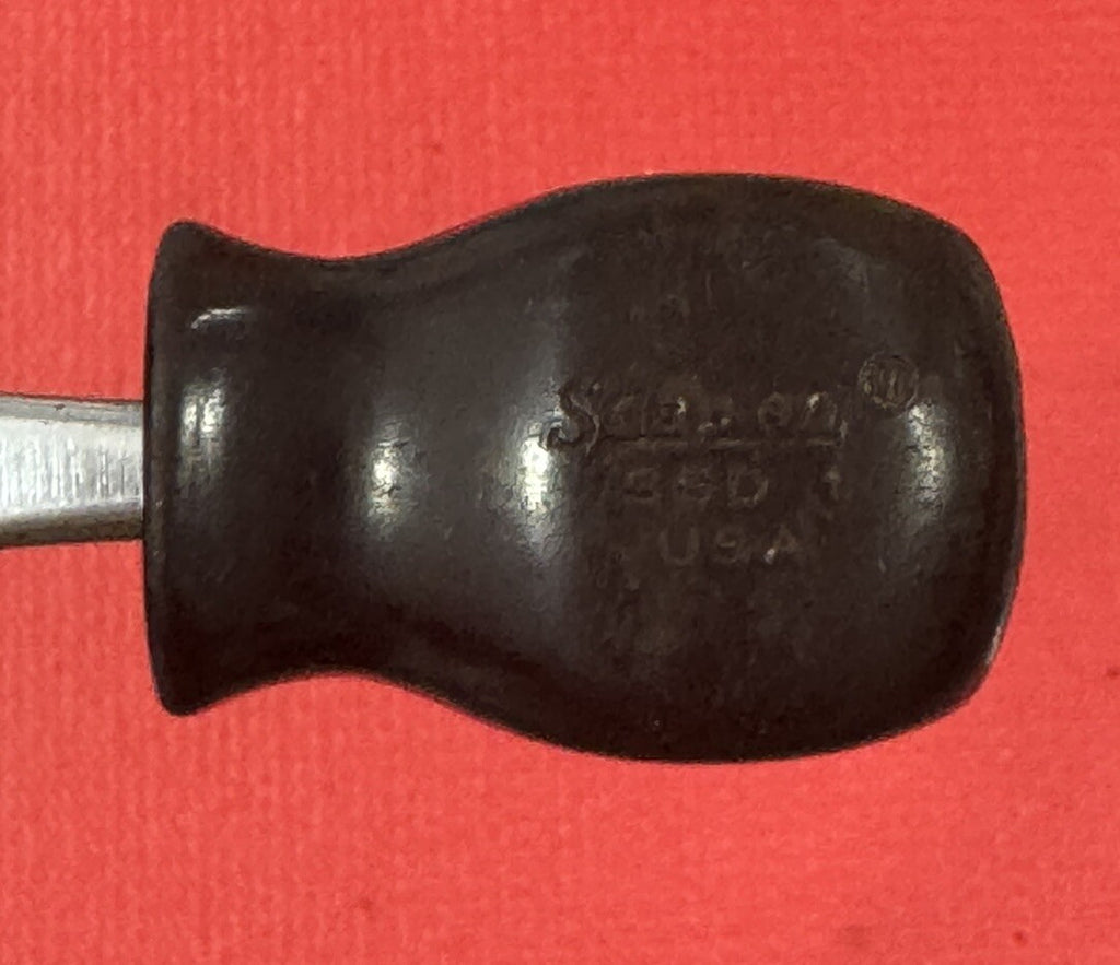 Snap-on Tools SSD1, Stubby Slotted Screwdriver Black Handle Made in USA