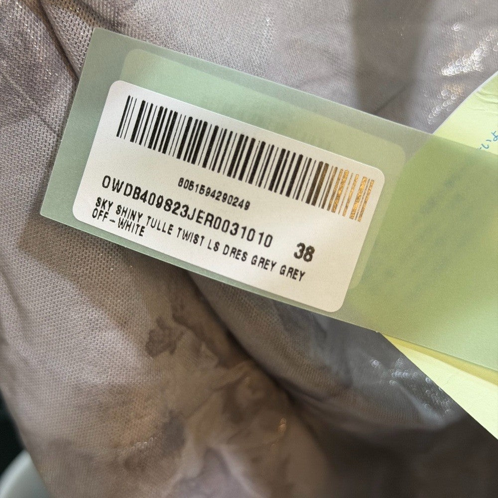 Sky Shiny Tulle Twist Long Sleeve Dress imprint Size 38 EU, NWT