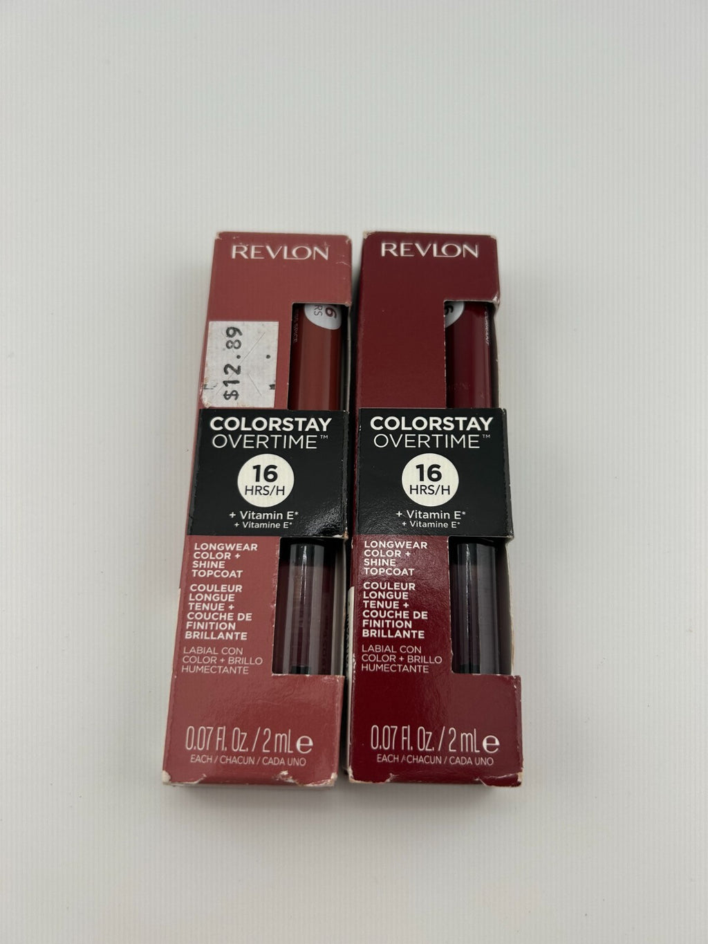 Lot of 2 Revlon ColorStay Longwearing Gloss Lipstick #360 Pearl #280 Cream
