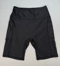 Gradual High Waisted Biker Shorts Women's Large Black Pockets Gym Yoga Shorts