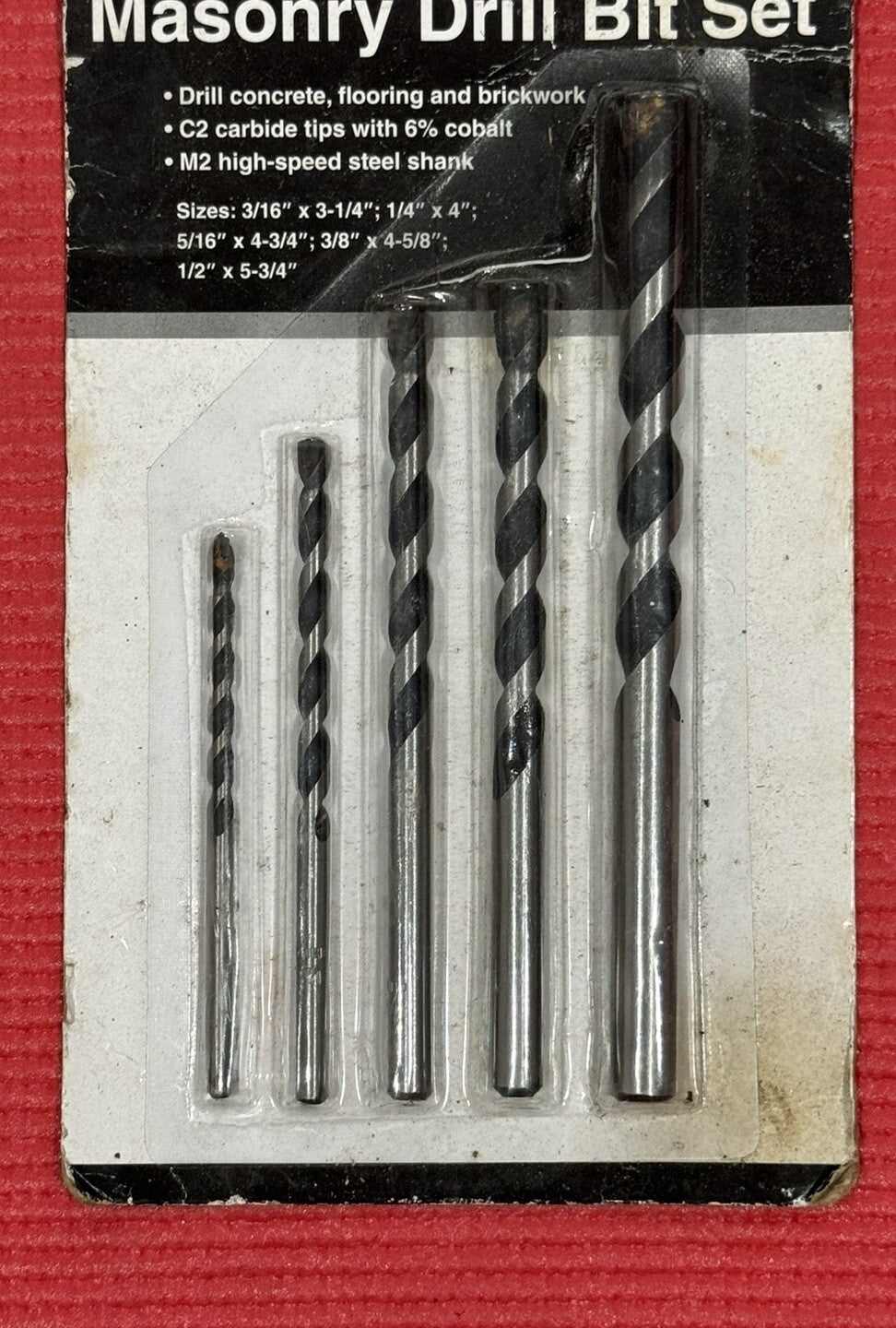 Drill Master  Masonry Drill Bits 5Pc Set   #43694
