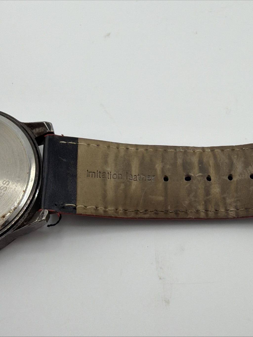 Stainless Steel Watch FMDCTM003, IF059 Imitation Leather Band. Needs Battery